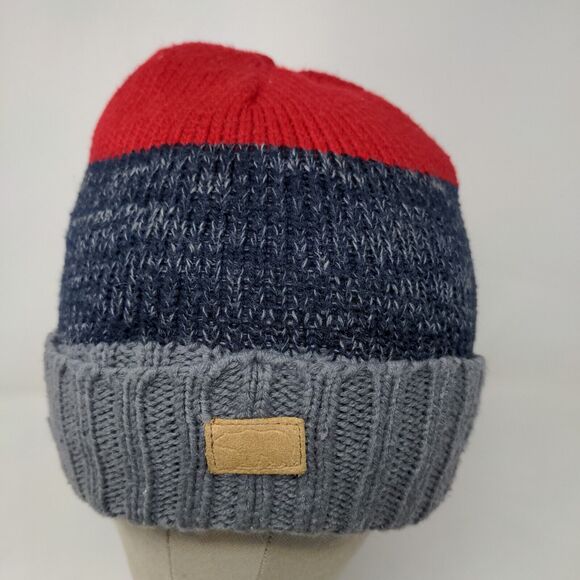 Unbranded Men's Knit Beanie Hat Cap Multicolor One Size Patch Logo - Picture 3 of 11